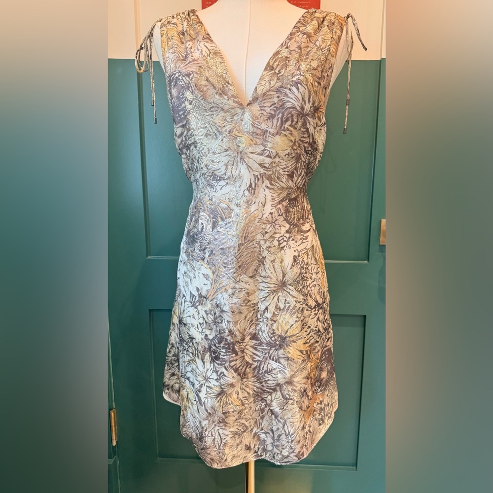 Haute Hippie iridescent dress -gotta see to believe-sexy with gold highlights XS